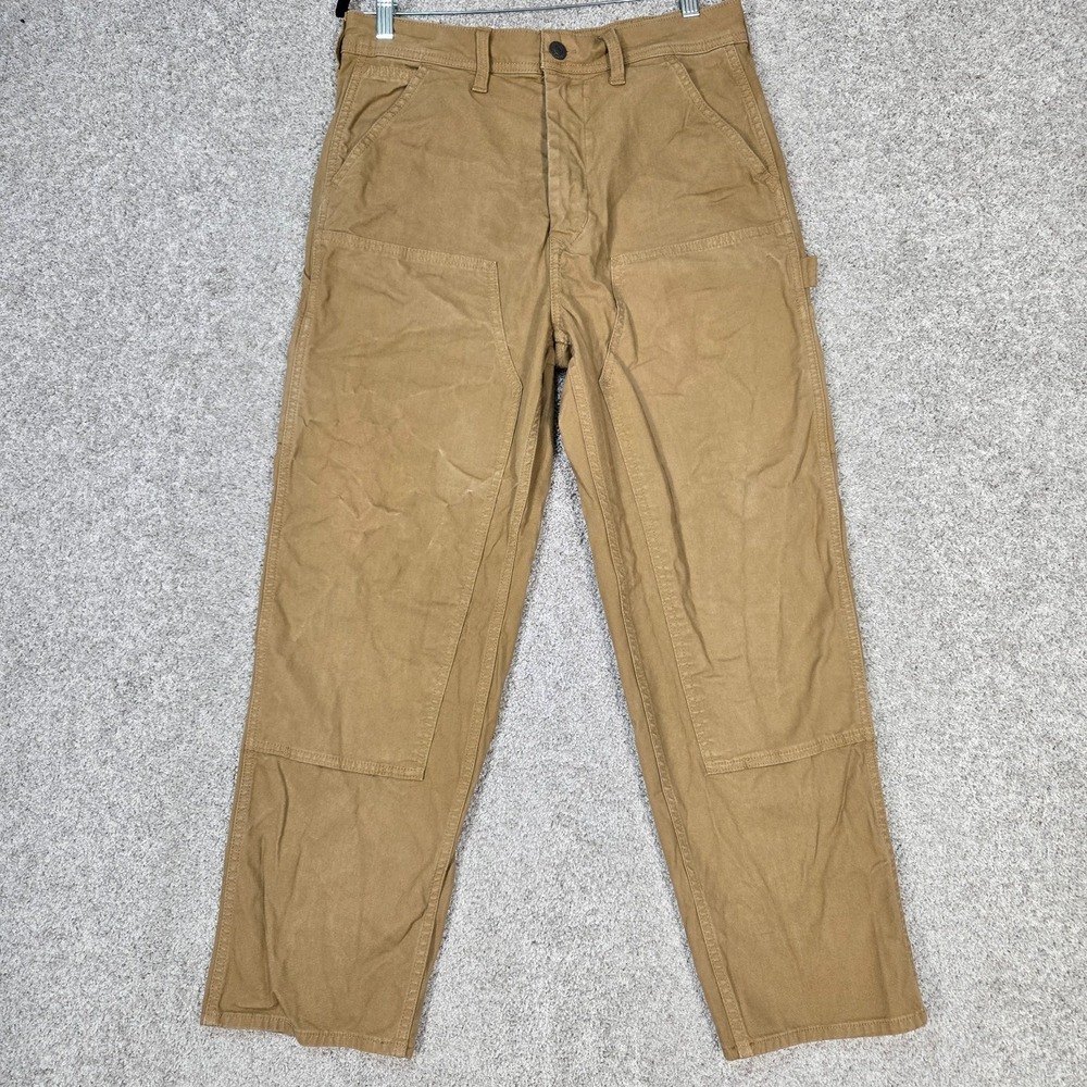 American Eagle Double Knee Carpenter canvas Pants 30x28 Khaki tan